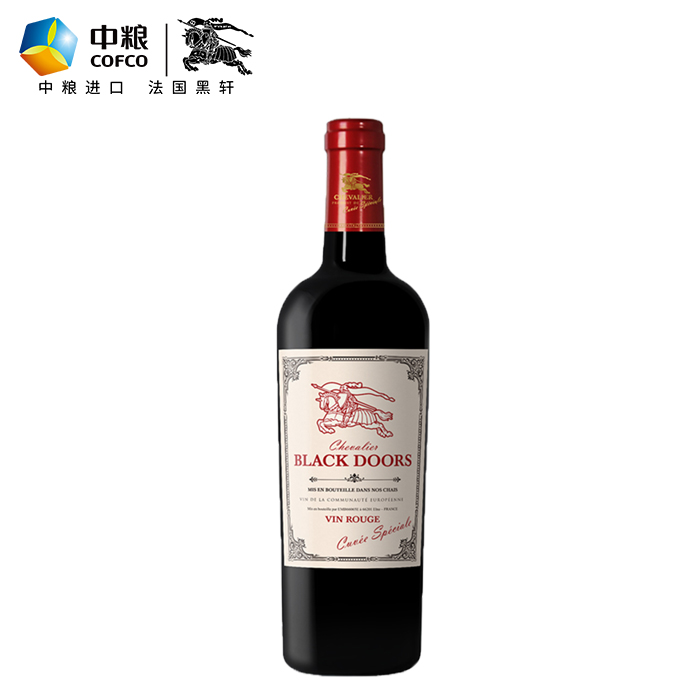中粮集团 黑轩骑士 干型红葡萄酒 750ml/瓶 13%vol 单瓶