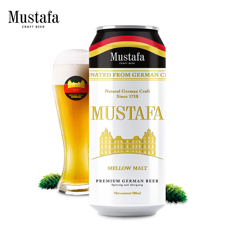 Mustafa 慕尼黑精酿白啤酒-城堡 500ml*12罐