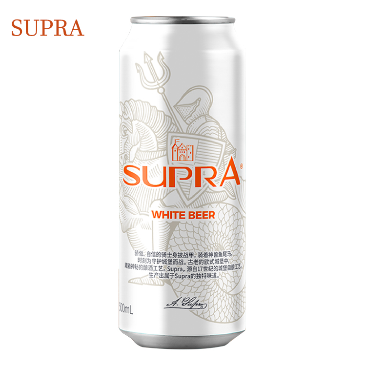 SUPRA 雪堡啤酒11度雪堡白/黄啤 500ml*12罐 整箱装 